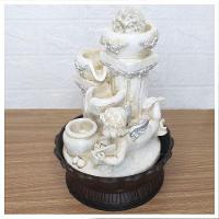 Fonte De água Decorativa Cascata Anjo 3 Quedas Luz De Led Bivolt