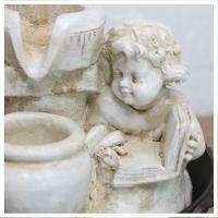 Fonte De água Decorativa Cascata Anjo 3 Quedas Luz De Led Bivolt - 5