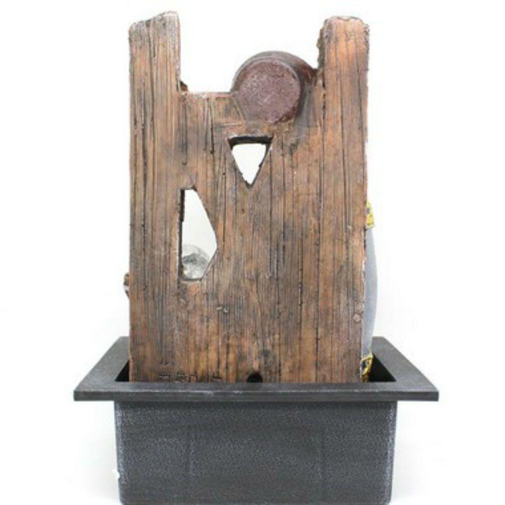 Fonte Água Decorativa Resina Cascata Iluminação Led Bivolt - 5