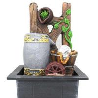 Fonte Água Decorativa Resina Cascata Iluminação Led Bivolt - 1