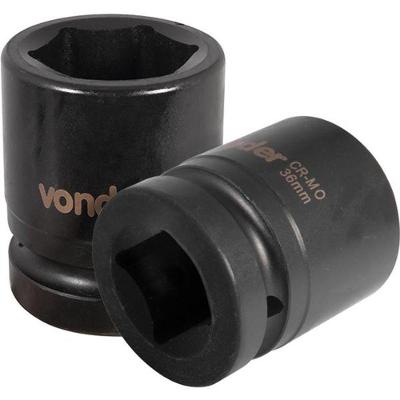 Soquete Sextavado De Impacto Encaix 1" 36mm Aço Cromo Vonder