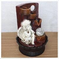 Decoração Fonte De água Anjo Cascata 3 Quedas Luz De Led Bivolt - 2