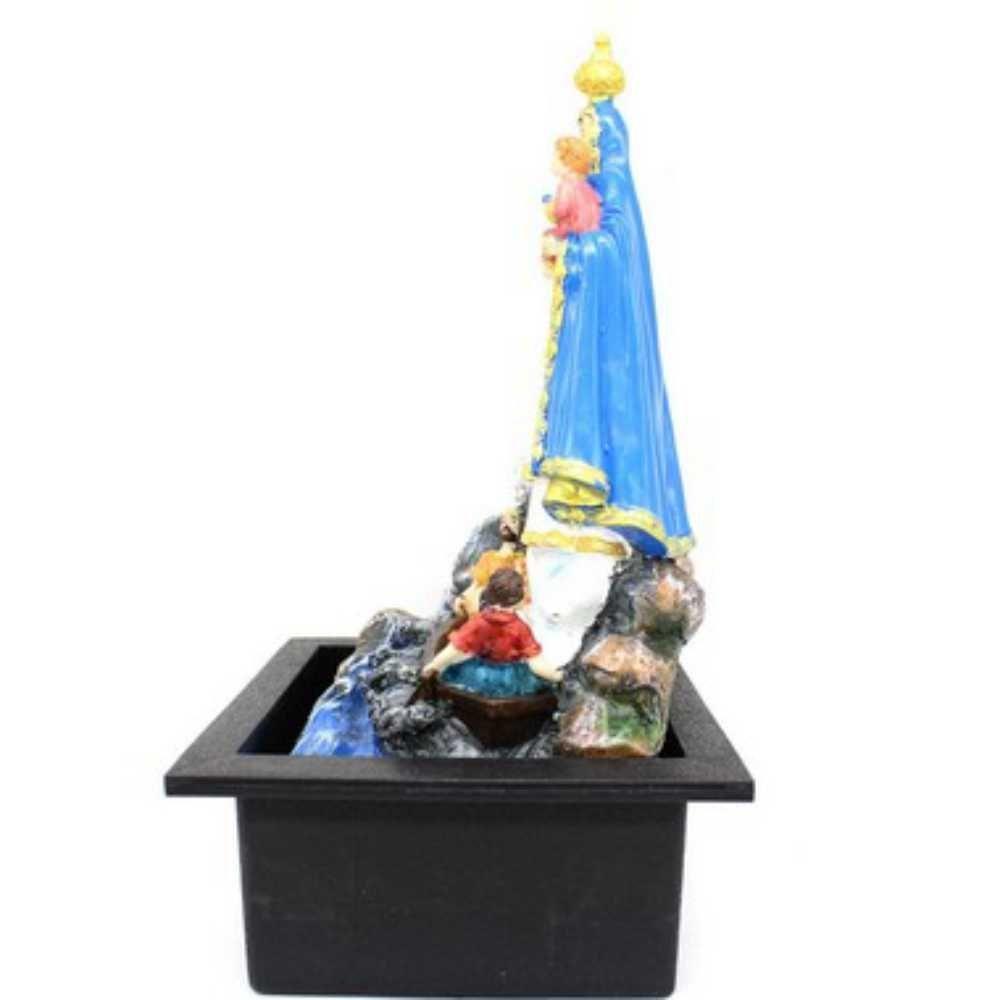 Fonte Água Decorativa Resina Cascata Iluminação Led Bivolt - 4