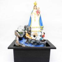 Fonte Água Decorativa Resina Cascata Iluminação Led Bivolt - 1