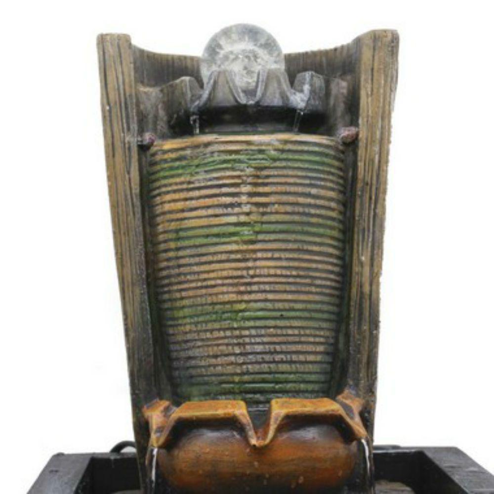 Fonte Água Decorativa Resina Cascata Iluminação Led Bivolt - 4