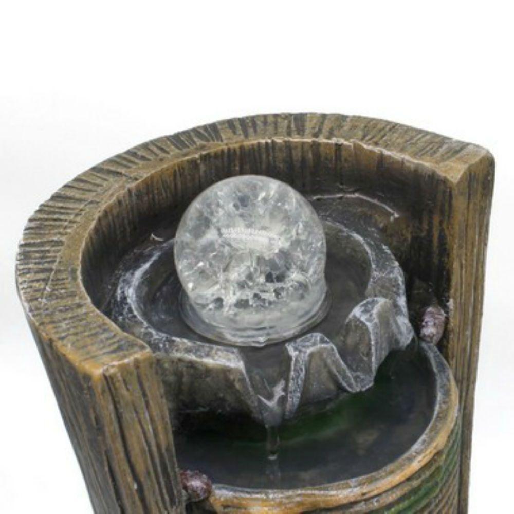 Fonte Água Decorativa Resina Cascata Iluminação Led Bivolt - 10