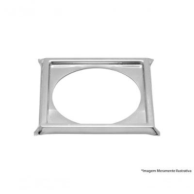 Porta Grelha Quadrado 15Cm Aco Inox Blister