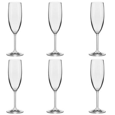 Conjunto De Taças De Cristal Para Espumante 6 Peças 175 Ml Oxford