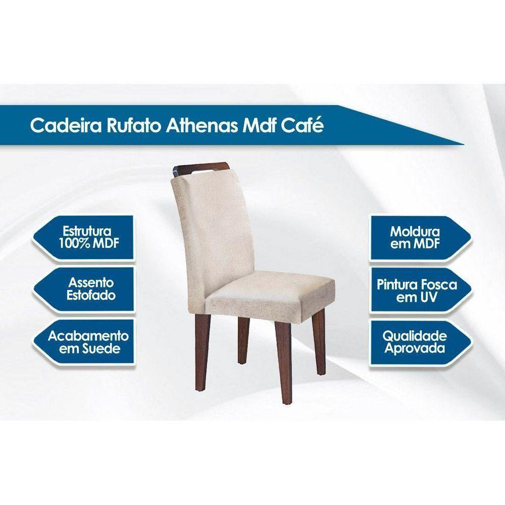 Kit 2 Cadeiras Sala Jantar Athenas  2 Un Capuccino/Linho Bege - Rufato - 3