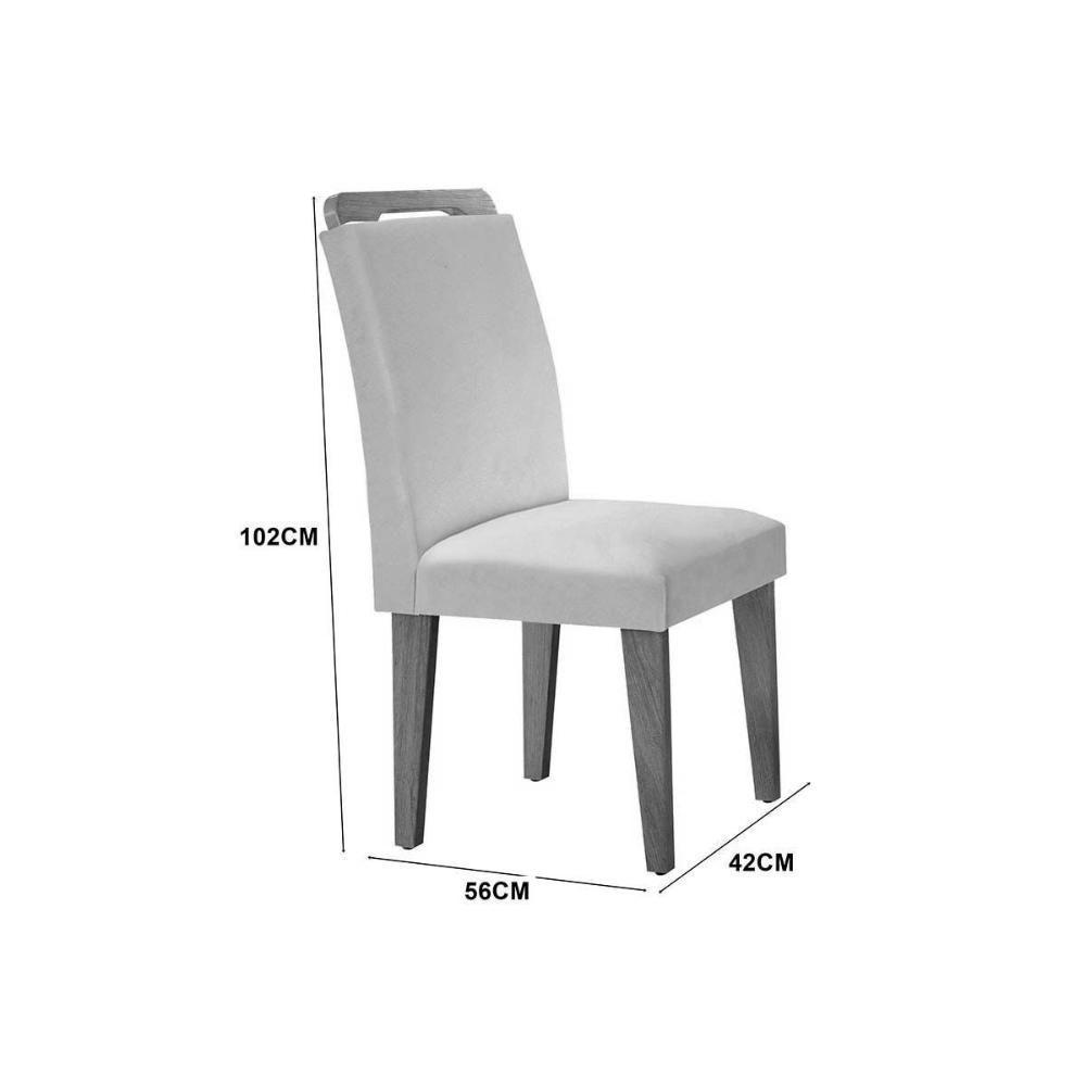 Kit 2 Cadeiras Sala Jantar Athenas  2 Un Capuccino/Linho Bege - Rufato - 5