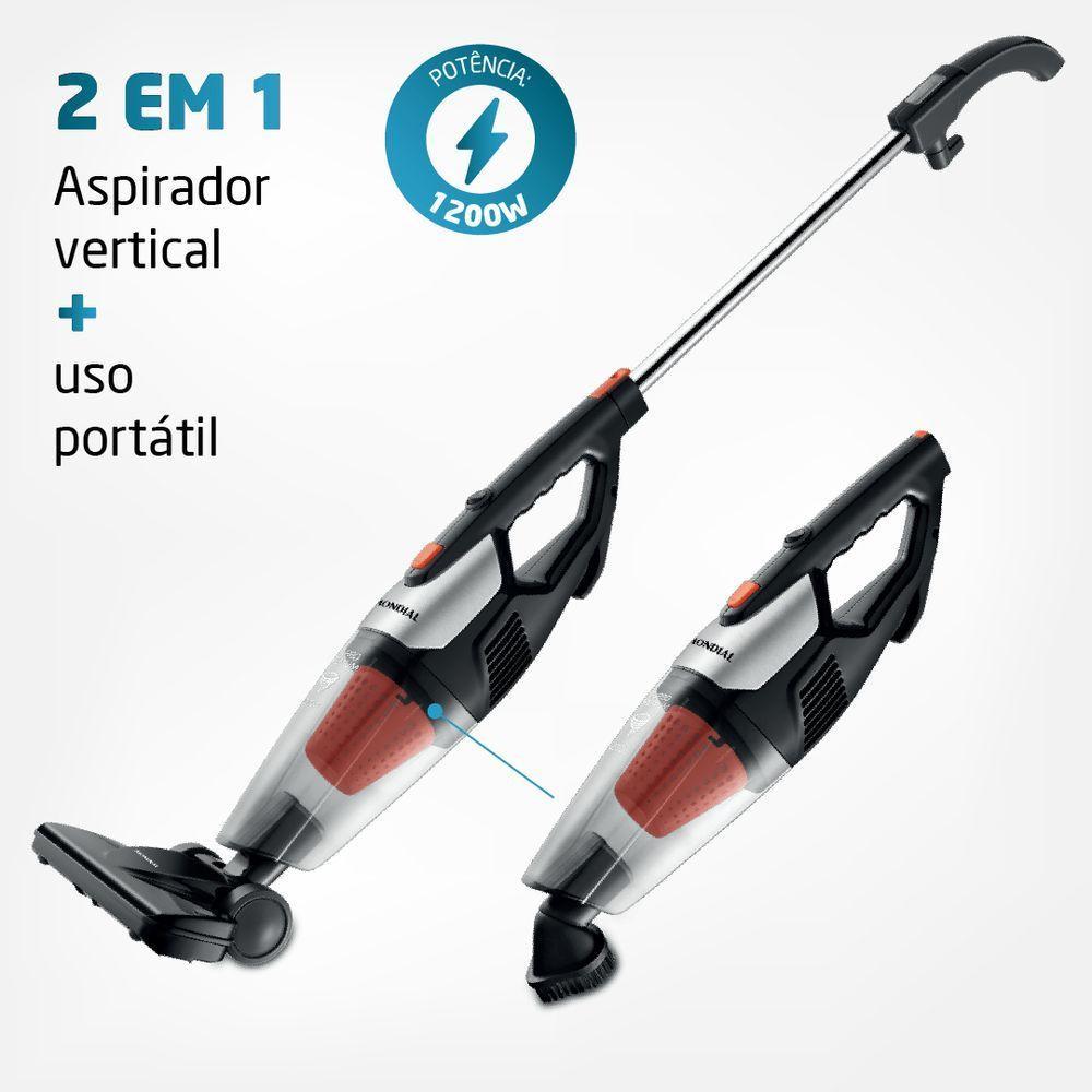 Aspirador De Pó Mondial Turbo Premium Ap-31 Aspirador Po-220v-preto/laranja - 8