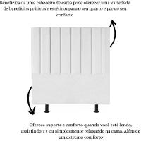 Cabeceira Cama Box Solteiro 100 Cm Sophia Carla Suede Cor:branco