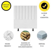 Cabeceira Cama Box Solteiro 100 Cm Sophia Carla Suede Cor:branco - 6