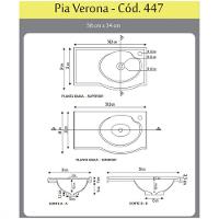 Kit Banheiro Rorato Siena Armário Suspenso Com Pia E Espelho Branco Com Preto - 2