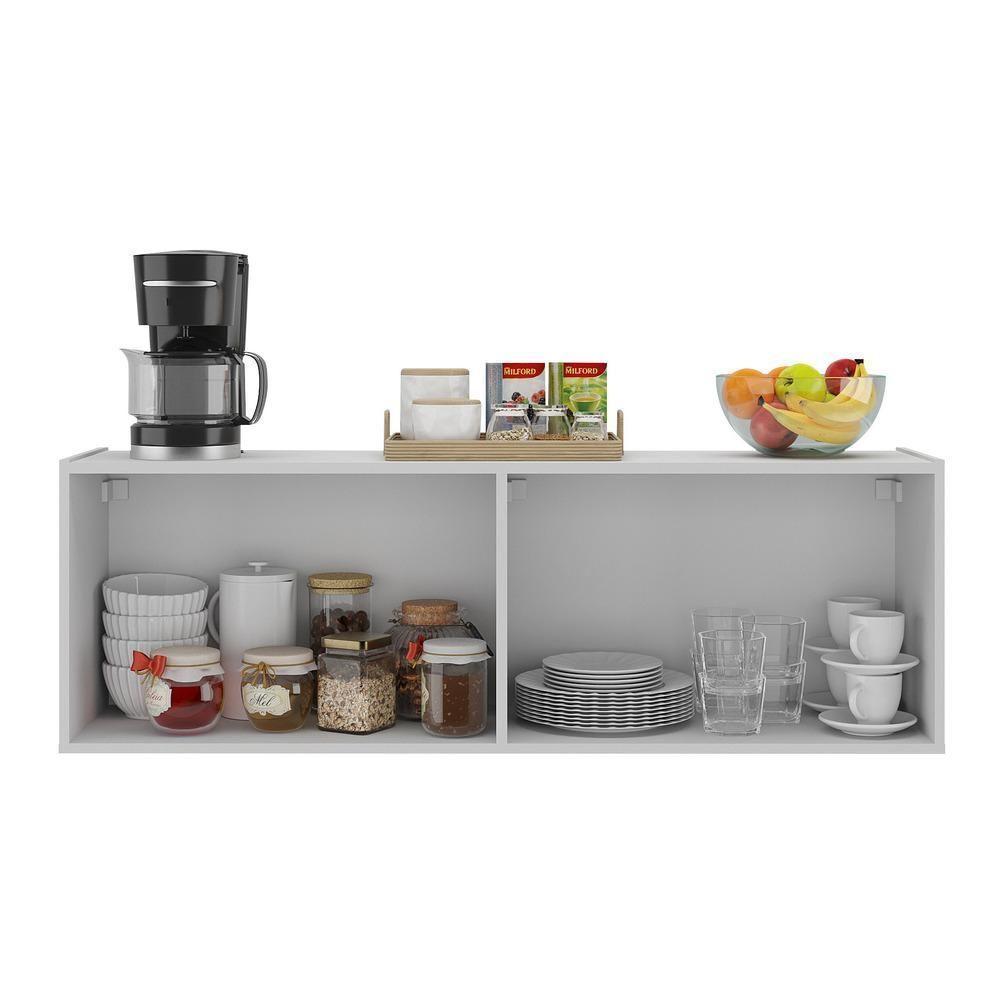 Balcão De Cozinha Suspenso 4 Portas Multimóveis Mp2167 Branco Branco - 4