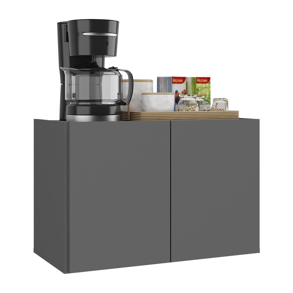 Balcão De Cozinha Suspenso 2 Portas Multimóveis Mp2165 Grafite Grafite - 1