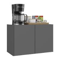 Balcão De Cozinha Suspenso 2 Portas Multimóveis Mp2165 Grafite Grafite - 1