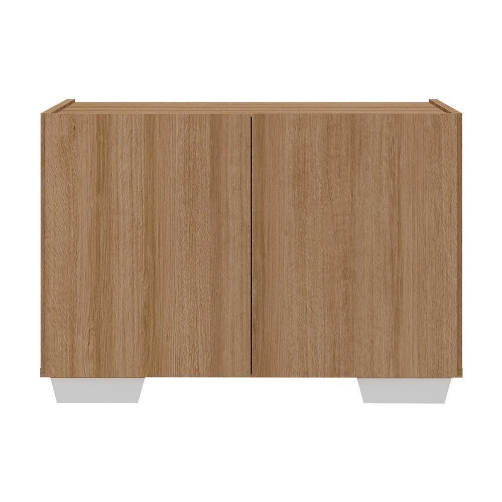 Gabinete Armário De Banheiro 62,5cm 2 Portas Com Pés Multimóveis Mp5046 Rustic/branco Rustic/branco - 4