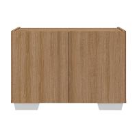 Gabinete Armário De Banheiro 62,5cm 2 Portas Com Pés Multimóveis Mp5046 Rustic/branco Rustic/branco