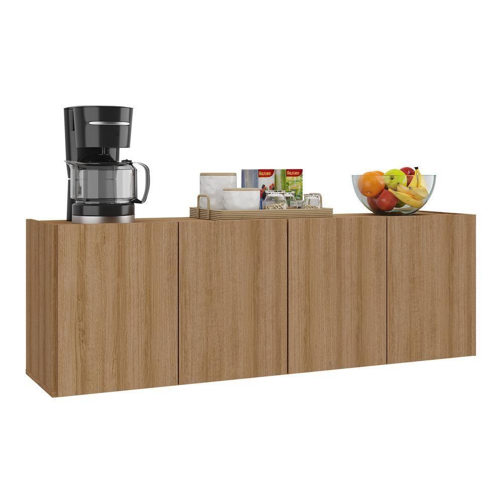 Balcão De Cozinha Suspenso 4 Portas Multimóveis Mp2167 Rustic Rustic - 1