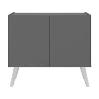 Gabinete Armário De Banheiro 62,5cm Retrô 2 Portas Multimóveis Mp5045 Grafite/branco Grafite/branco - 5