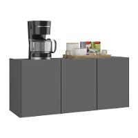 Balcão De Cozinha Suspenso 3 Portas Multimóveis Mp2166 Grafite Grafite - 1