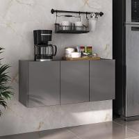 Balcão De Cozinha Suspenso 3 Portas Multimóveis Mp2166 Grafite Grafite - 2