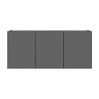 Balcão De Cozinha Suspenso 3 Portas Multimóveis Mp2166 Grafite Grafite