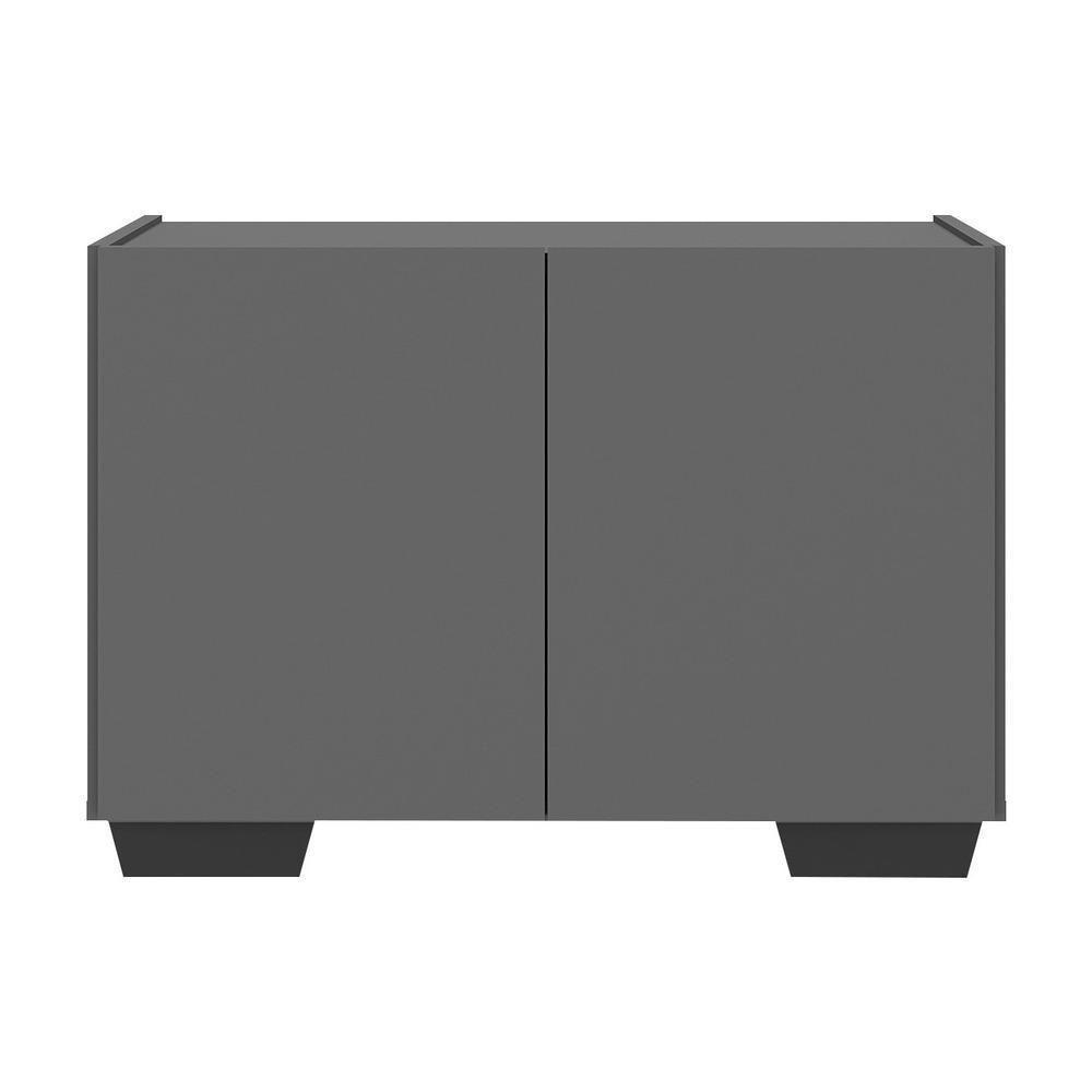 Gabinete Armário De Banheiro 62,5cm 2 Portas Com Pés Multimóveis Mp5046 Grafite/preto Grafite/preto - 5