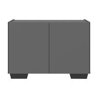 Gabinete Armário De Banheiro 62,5cm 2 Portas Com Pés Multimóveis Mp5046 Grafite/preto Grafite/preto - 5