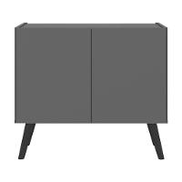 Gabinete Armário De Banheiro 62,5cm Retrô 2 Portas Multimóveis Mp5045 Grafite/preto Grafite/preto - 5