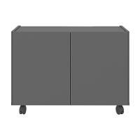 Gabinete Armário De Banheiro 62,5cm Com Rodízios 2 Portas Multimóveis Mp5043 Grafite Grafite - 5