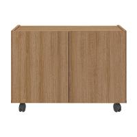 Gabinete Armário De Banheiro 62,5cm Com Rodízios 2 Portas Multimóveis Mp5043 Rustic Rustic