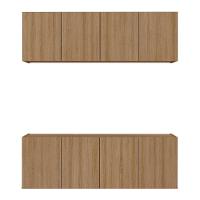 Kit Armário De Cozinha E Balcão 4 Portas Multimóveis Mp2161 Rustic Rustic - 5