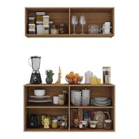 Kit Armário De Cozinha E Aparador 4 Portas Multimóveis Mp2162 Rustic Rustic - 2
