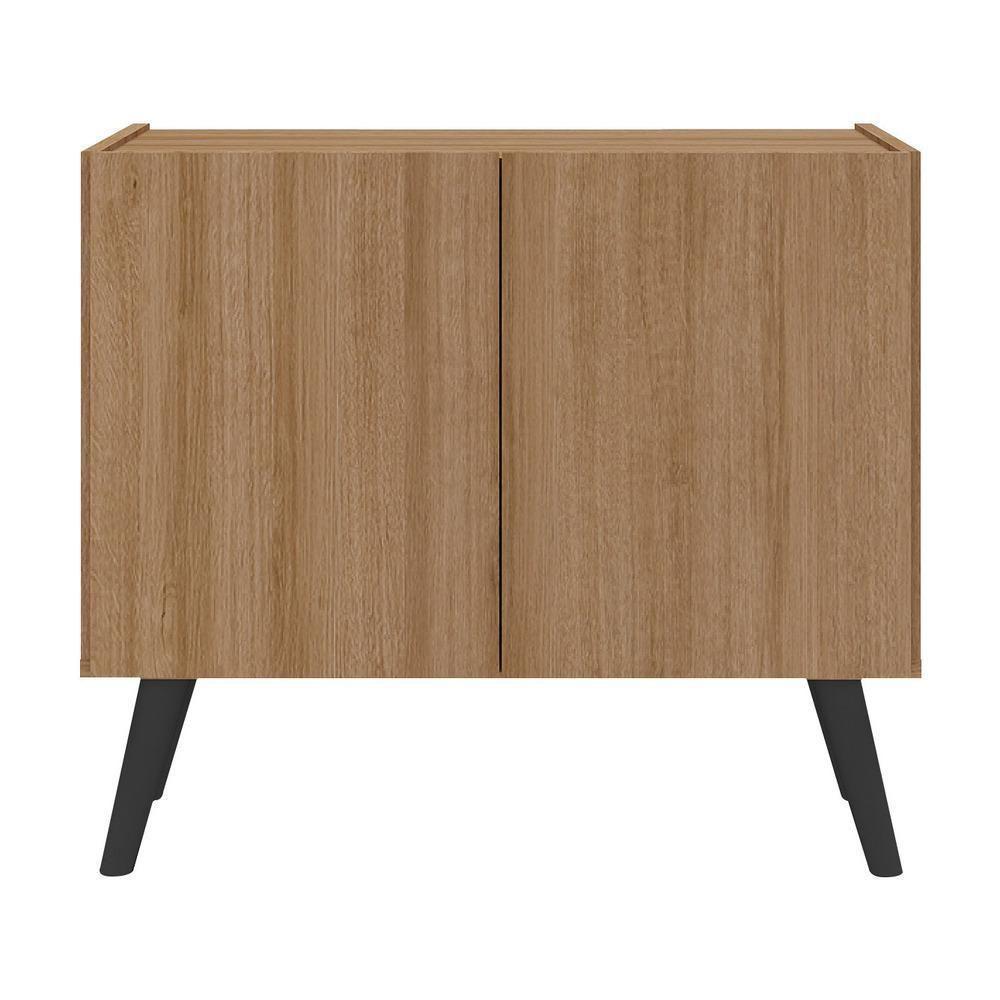 Gabinete Armário De Banheiro 62,5cm Retrô 2 Portas Multimóveis Mp5045 Rustic/preto Rustic/preto - 5