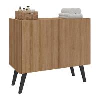 Gabinete Armário De Banheiro 62,5cm Retrô 2 Portas Multimóveis Mp5045 Rustic/preto Rustic/preto - 1