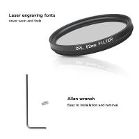 Filtro Polarizado CPL 52mm com tampa da Lente para GoPro 5,6,7 Black - 6