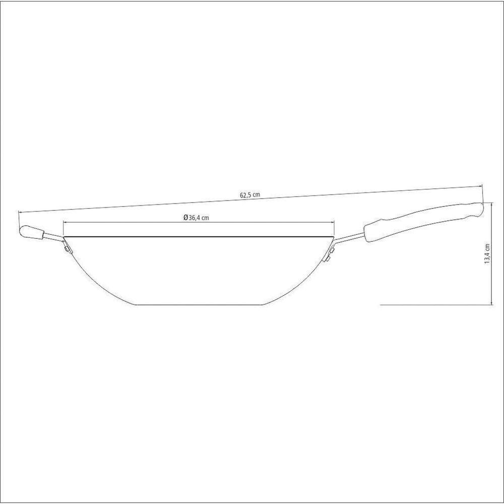 Wok Tramontina Loreto Alumínio Revestimento Antiaderente Starflon T1 Vermelha 36 Cm 6 L Tramontina - 3