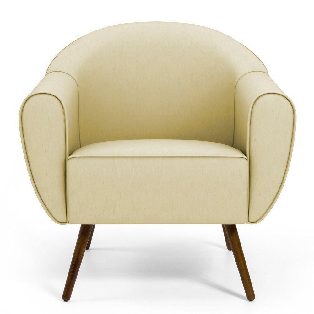 Poltrona Com Pés Palito Nina Corano Bege C-26 - 6