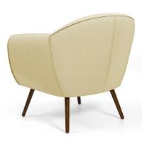 Poltrona Com Pés Palito Nina Corano Bege C-26 - 3