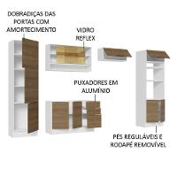 Armário De Cozinha Completa 330cm Branco/rustic Stella Madesa 03 Branco/rustic - 7