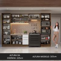 Armário De Cozinha Completa 330cm Rustic/branco Stella Madesa 03 Rustic/branco - 2