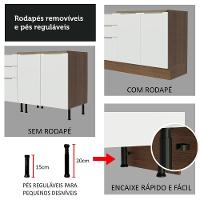 Armário De Cozinha Completa 330cm Rustic/branco Stella Madesa 03 Rustic/branco - 7