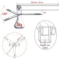 Suporte Projetor Datashow Teto Parede Braço 20 Cm Branco - 2