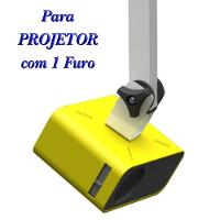 Suporte Projetor Datashow Teto Parede Braço 20 Cm Branco - 5