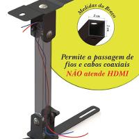 Suporte Projetor Datashow Teto Braço 20 Cm Preto - 8