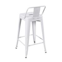 Kit 2 Banquetas Médias Iron Tolix Com Encosto 66cm Branco - 6