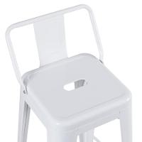 Kit 4 Banquetas Médias Iron Tolix Com Encosto 66cm Branco - 3