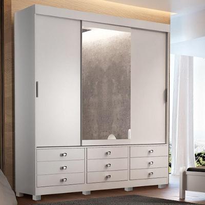Guarda-roupa Texas 3 Portas De Correr Rufato Branco